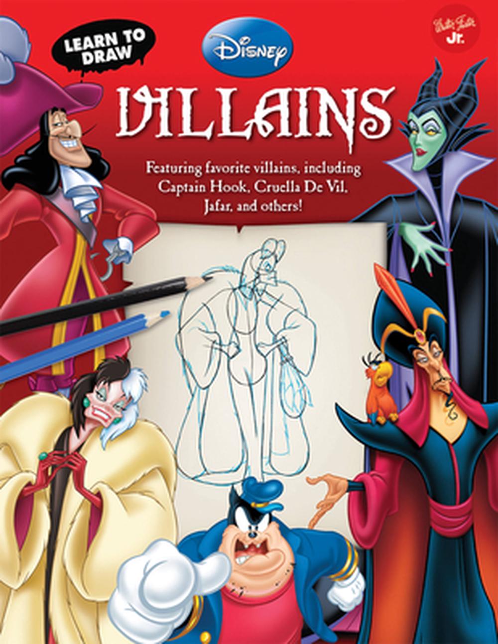 Learn to Draw Disney Villains (English) Paperback Book Free Shipping