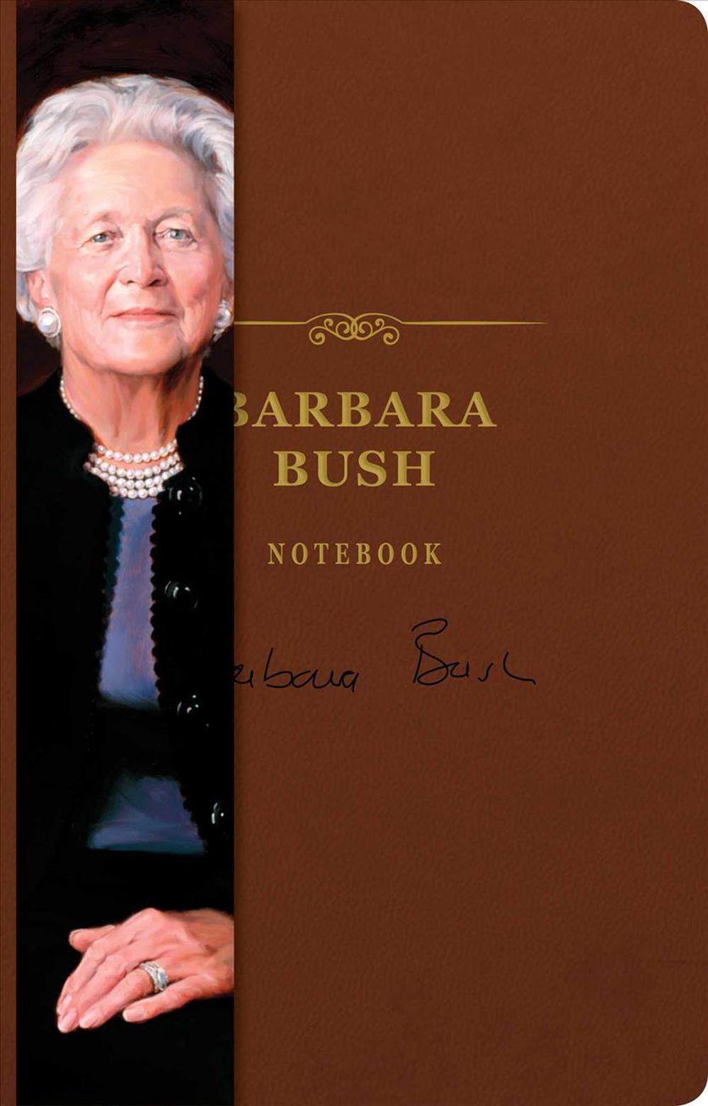 Barbara Bush Signature Notebook Leather Book Free Shipping ...