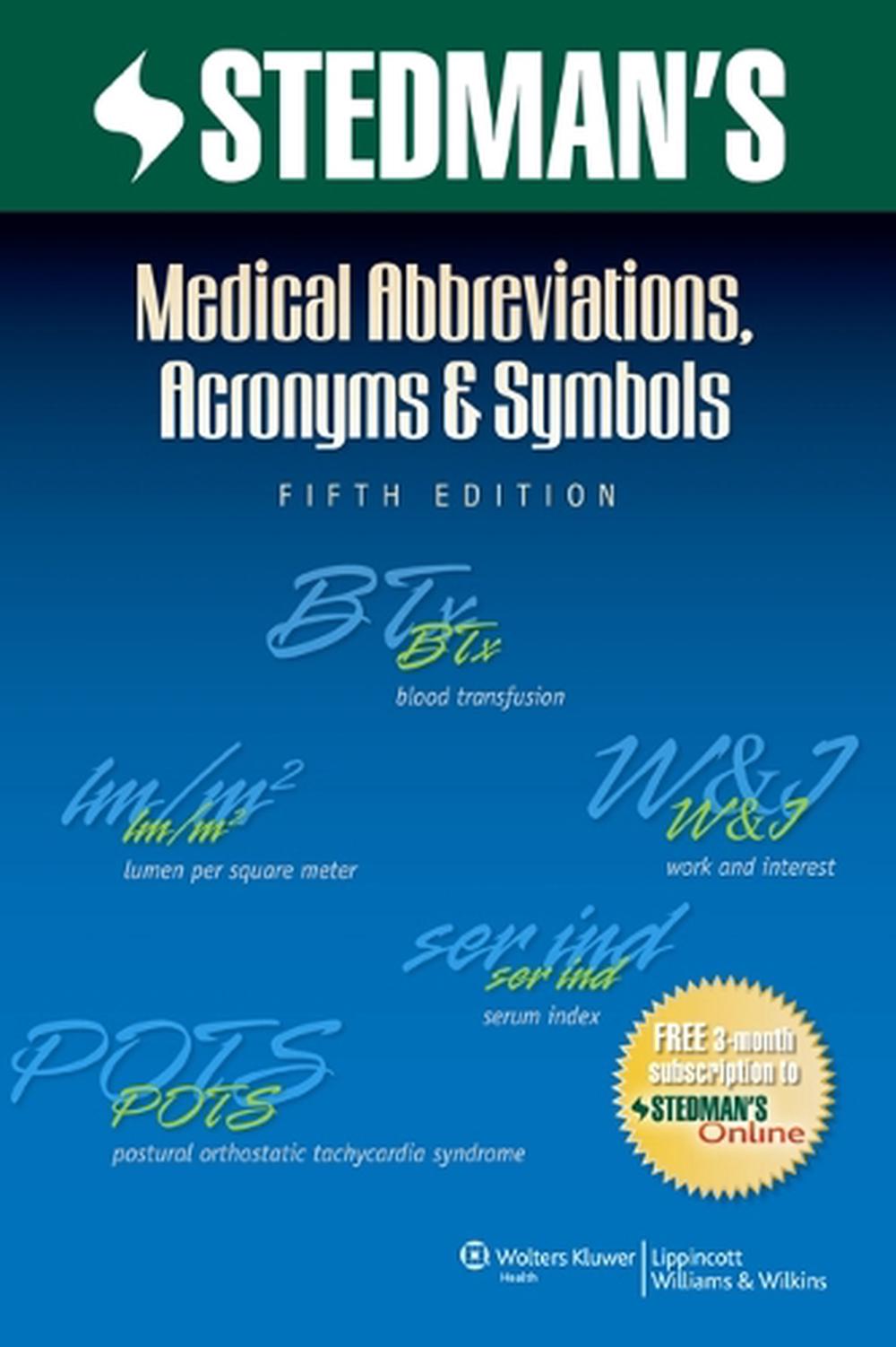Stedman's Medical Abbreviations, Acronyms & Symbols by Stedmans