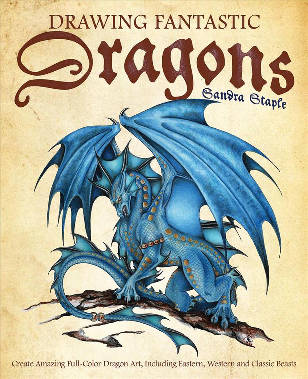 Drawing Fantastic Dragons by Sandra Staple Paperback Book Free Shipping