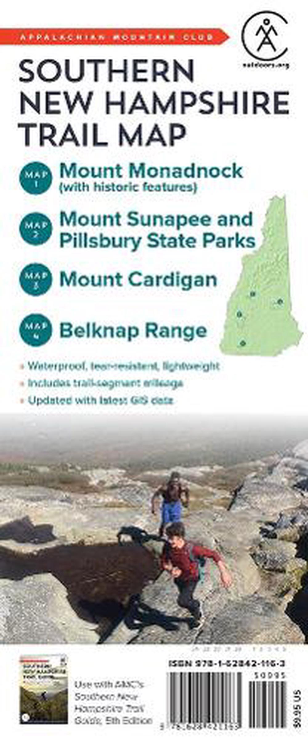 SOUTHERN NEW HAMPSHIRE Trail Map: Mount Monadnock, Mount Sunapee and ...