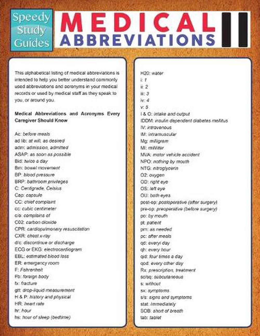 medical-abbreviations-ii-speedy-study-guide-by-speedy-publishing-llc