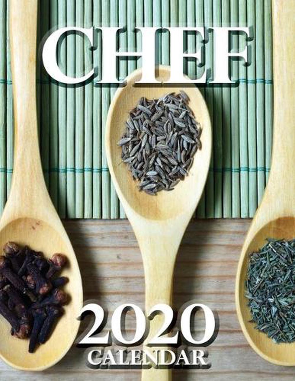 Chef 2020 Calendar by Wall Publishing Paperback Book Free Shipping