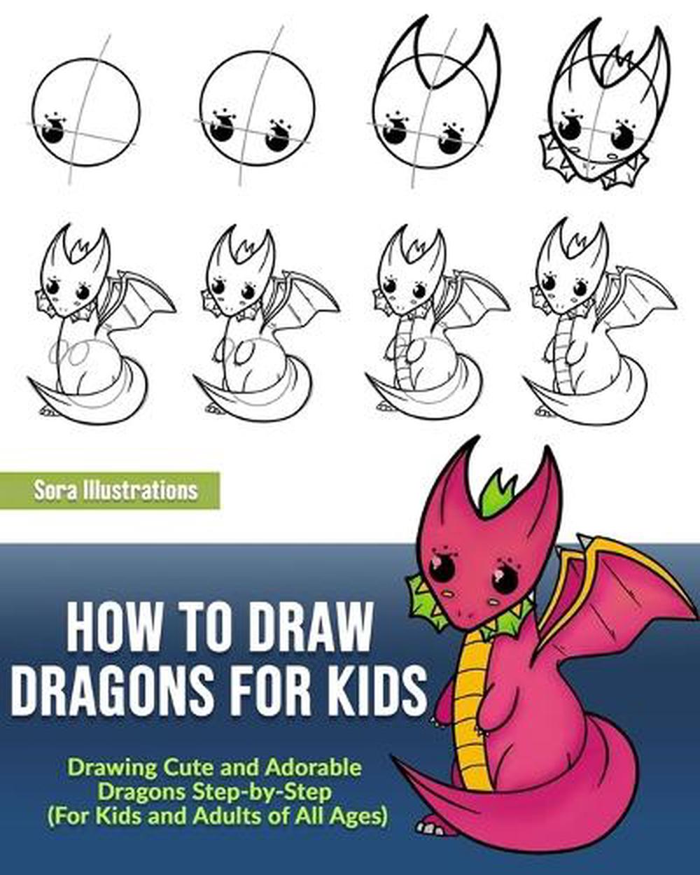 Cool Dragon Drawings Step By Step Dragon Drawing Whole Body Clip   9781649920157 