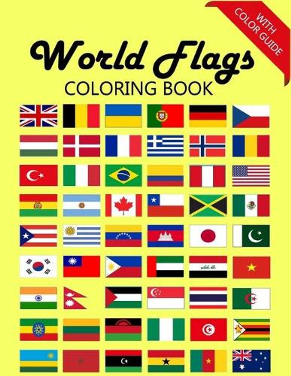 World Flags Coloring Book Awesome Book For Kids To Learn About Flags
