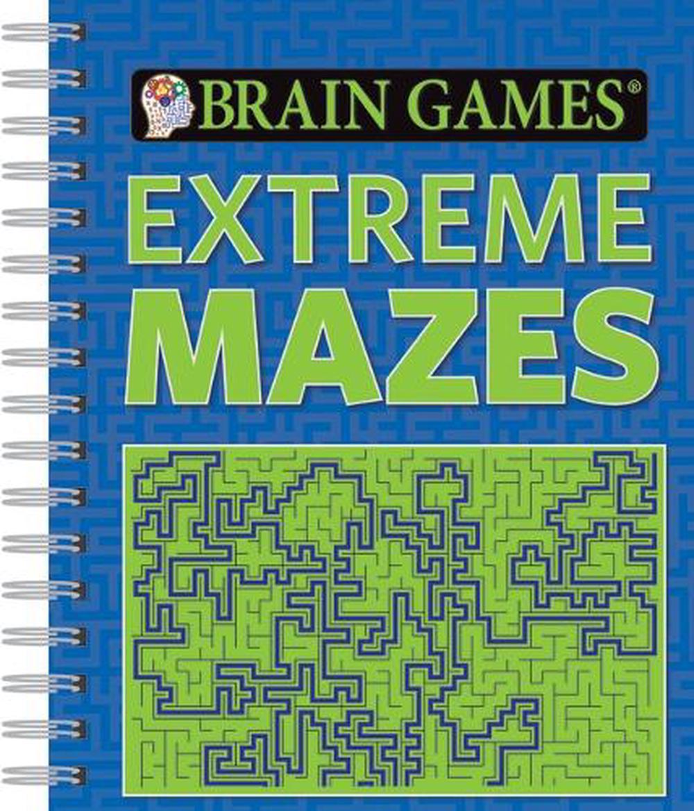 Brain Games Extreme Mazes (English) Spiral Book Free Shipping