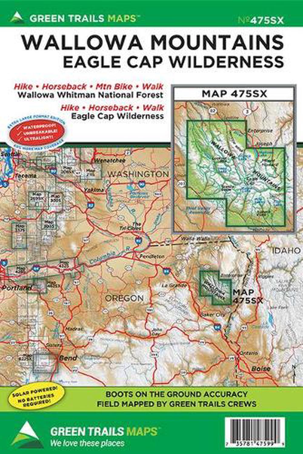 Wallowa Mountains * Eagle Cap Wilderness, or No. G475sx by Green Trails Maps (En