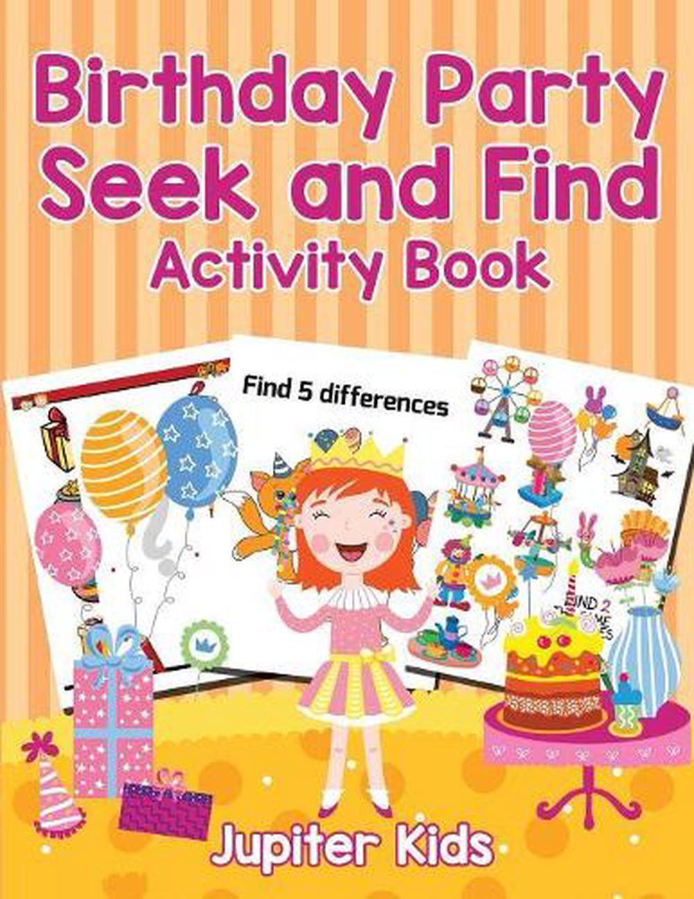 Birthday Party Seek and Find Activity Book by Jupiter Kids (English ...