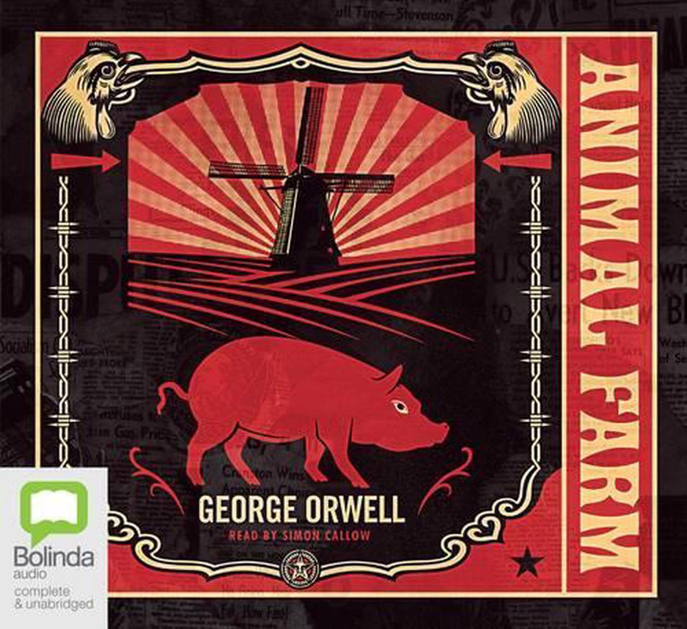 Animal Farm by Orwell (English) Compact Disc Book Free Shipping