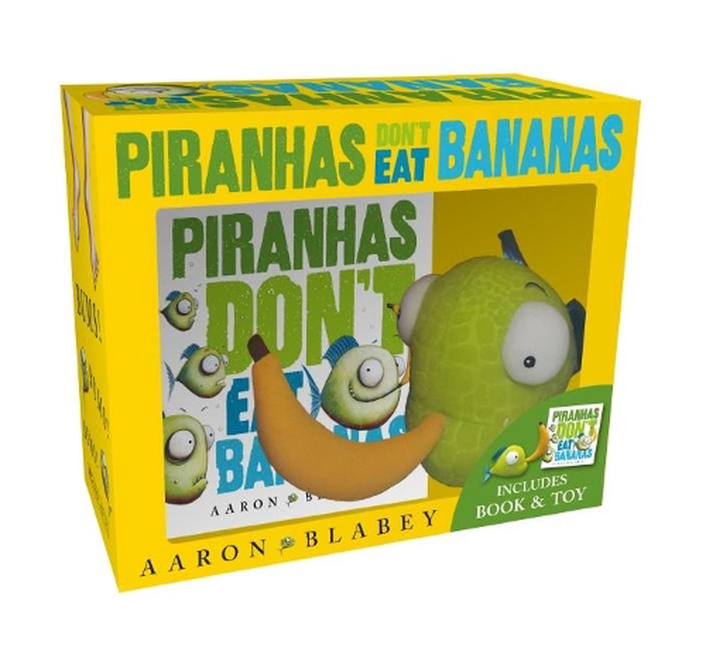 Piranhas Don't Eat Bananas Mini Book + Plush by Aaron Blabey (English