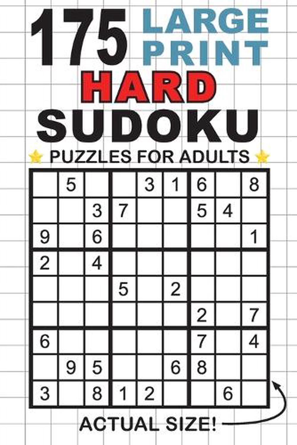 175 large print hard sudoku puzzles for adults free