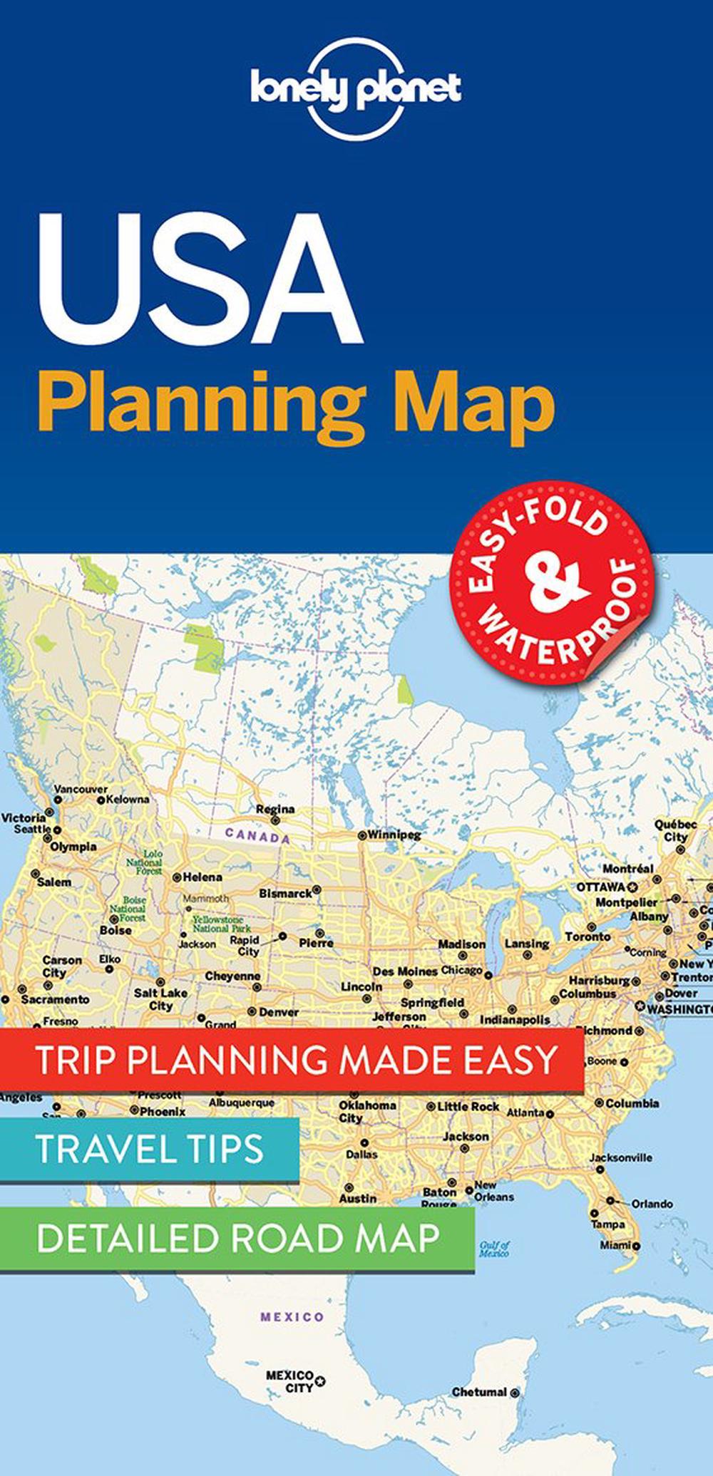 Lonely Planet USA Mapa planowania autorstwa Lonely Planet (angielska) Składana książka - Zdjęcie 1 z 1