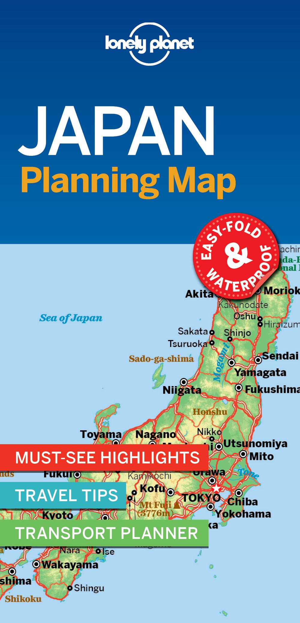 Lonely Planet Japan Planning Map by Lonely Planet (English) Coil Bound