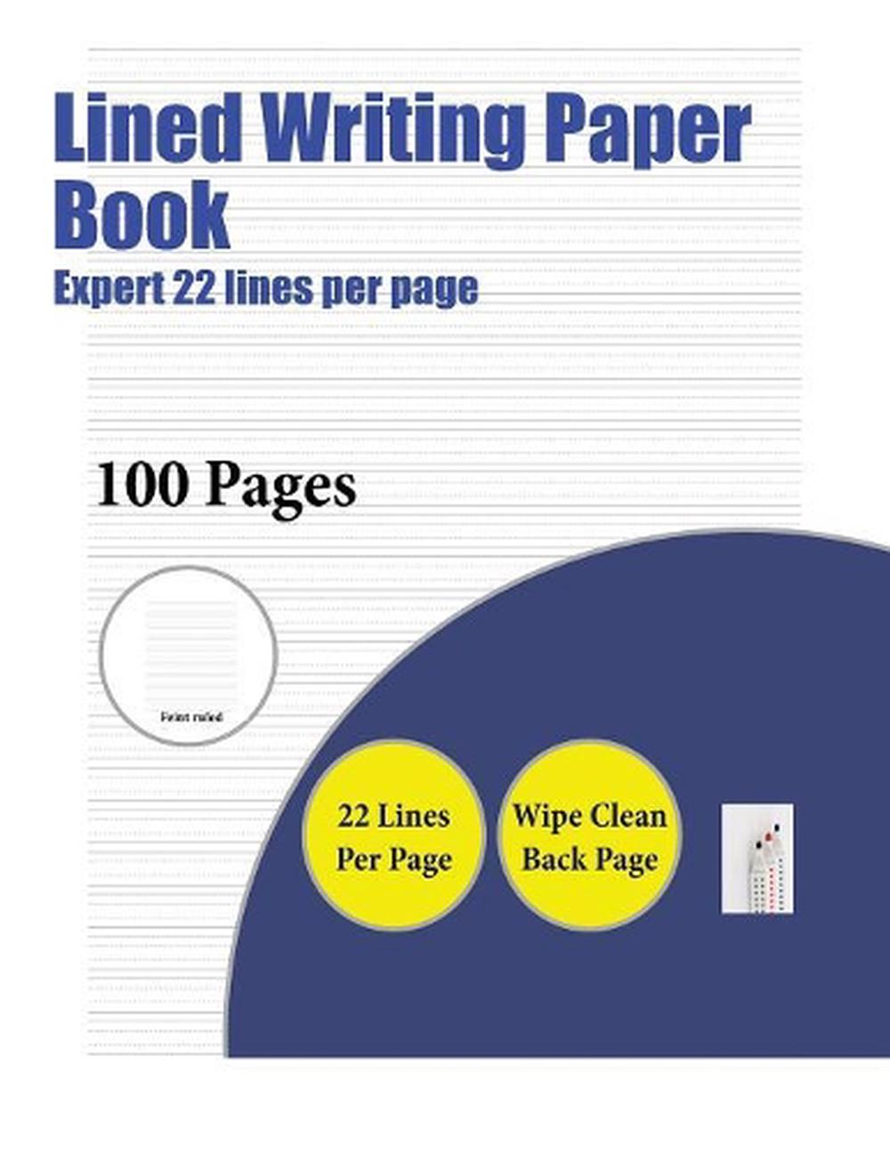 Lined Writing Paper Book (expert 22 Lines Per Page) A Handwriting and