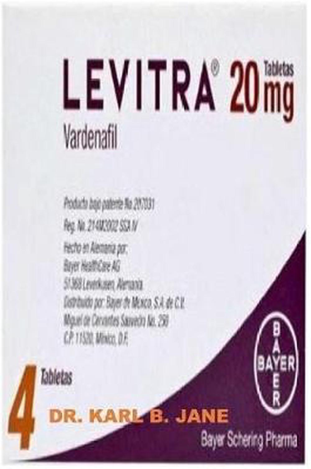 levitra tabletas 20 mg