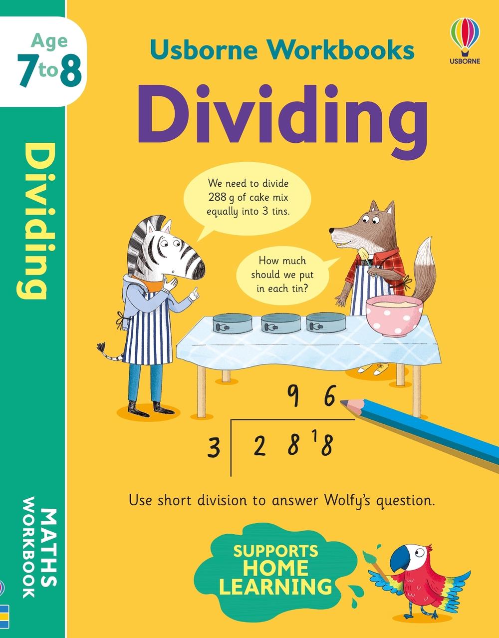 Usborne Workbooks Dividing 7-8 by Holly Bathie Paperback Book - Bild 1 von 1