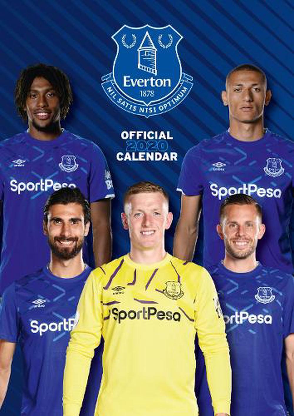 Everton Fc 2020 Calendar - Official A3 Wall Format Calendar Free Shipping!