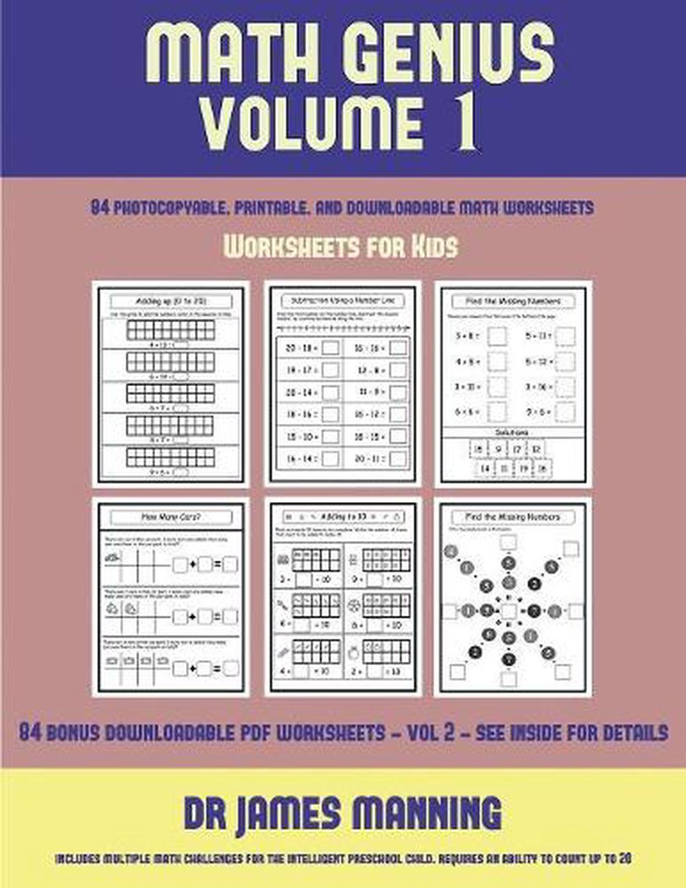 Worksheets for Kids (Math Genius Vol 1): This Book Is Designed for