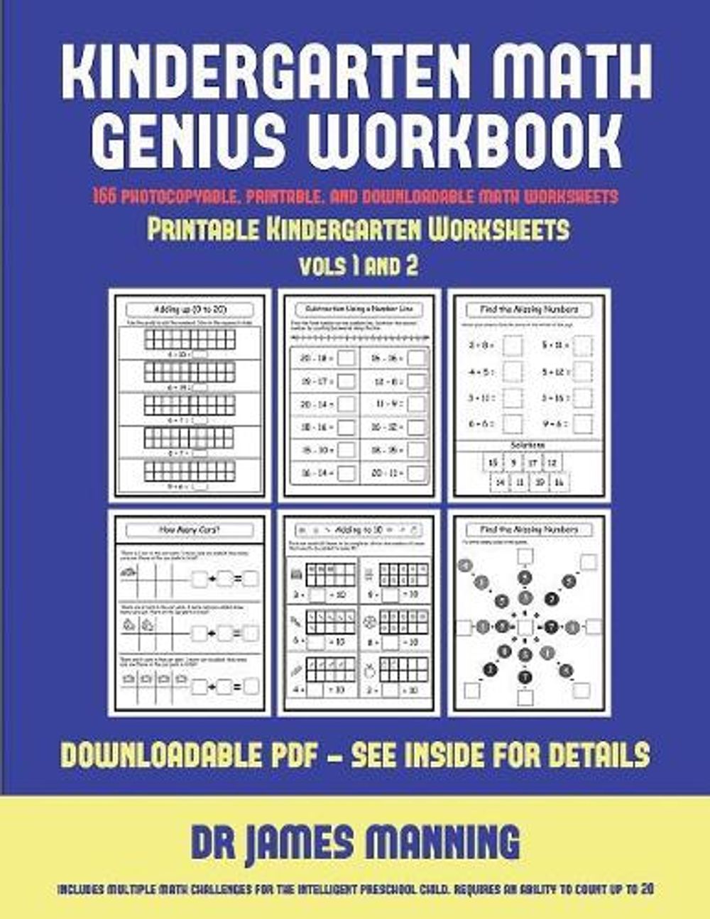 Printable Kindergarten Worksheets (Kindergarten Math Genius): This Book ...