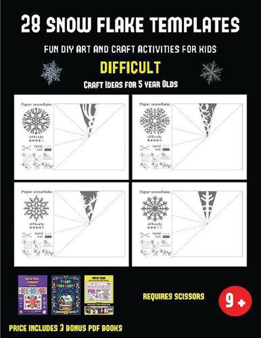 Craft Ideas for 5 year Olds (28 snowflake templates - Fun DIY art and