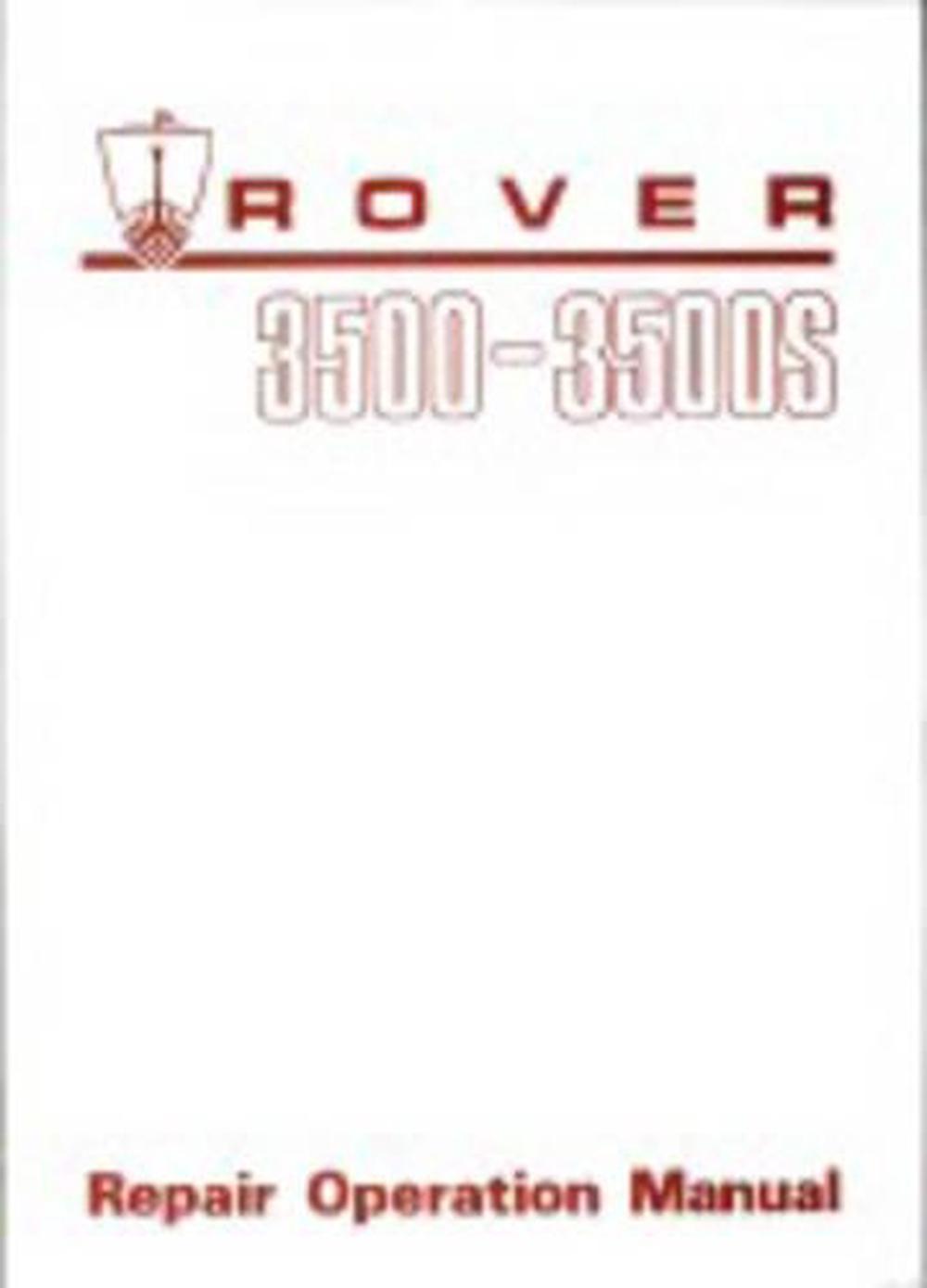 Rover 35003500s Repair Operation Manual by Brooklands Books Ltd (English) Paper 9781855201156