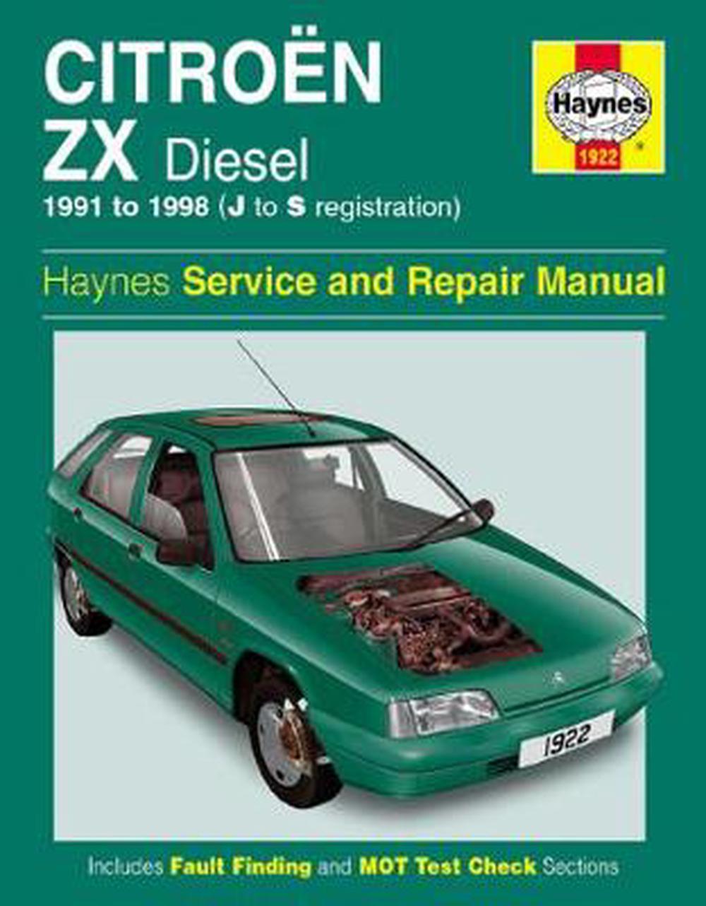 Citroen ZX Diesel (91 - 98) J To S by Haynes Publishing (English) Hardcover Book 9781859607015