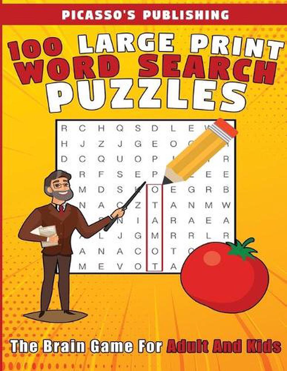 101 large print word search puzzles the brain games for adults and