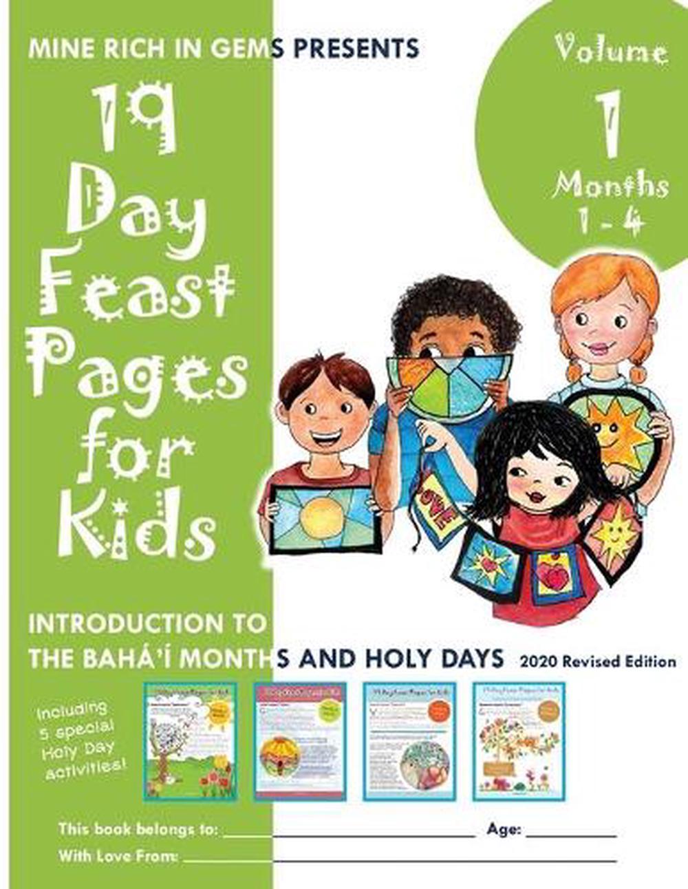 19 Day Feast Pages for Kids Introduction to the Baha'i Months and Holy