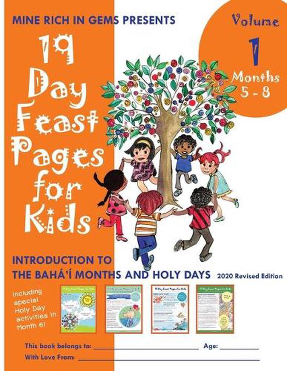 19 Day Feast Pages for Kids Introduction to the Baha'i Months and Holy