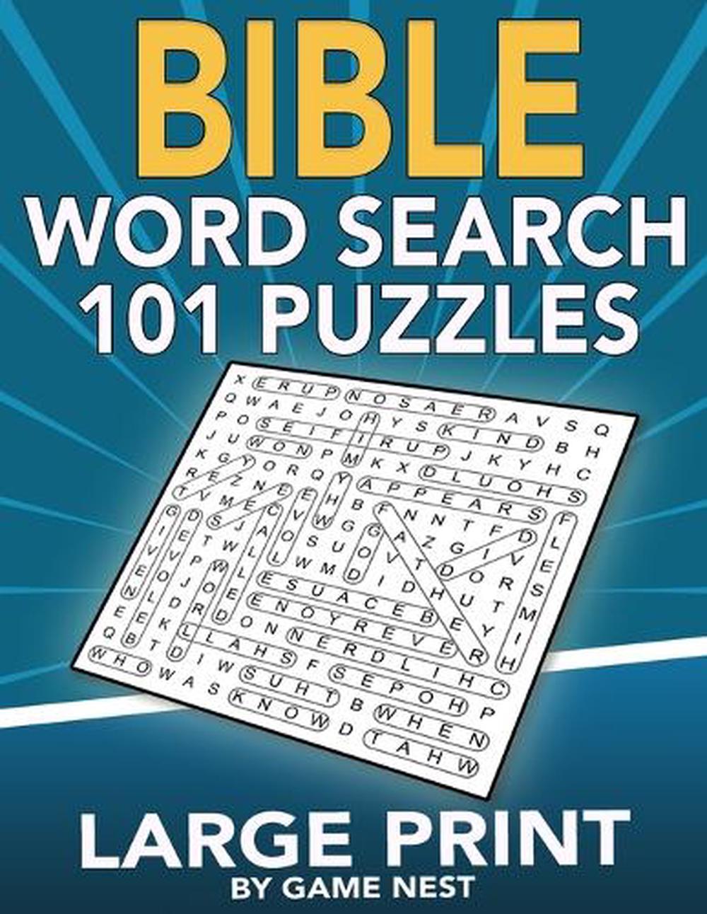 bible word search 101 puzzles large print puzzle game with