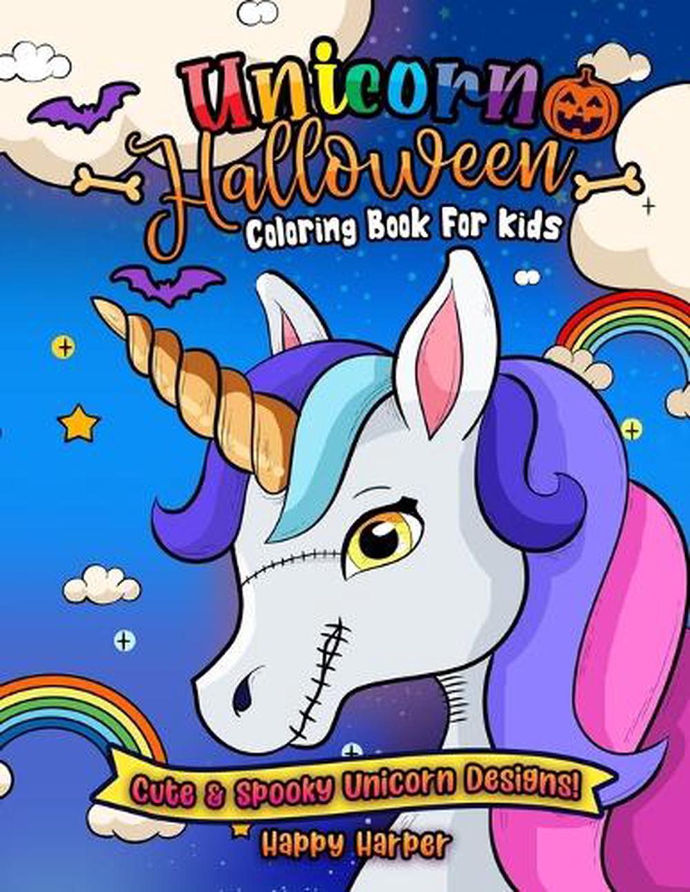 halloween unicorn coloring pages