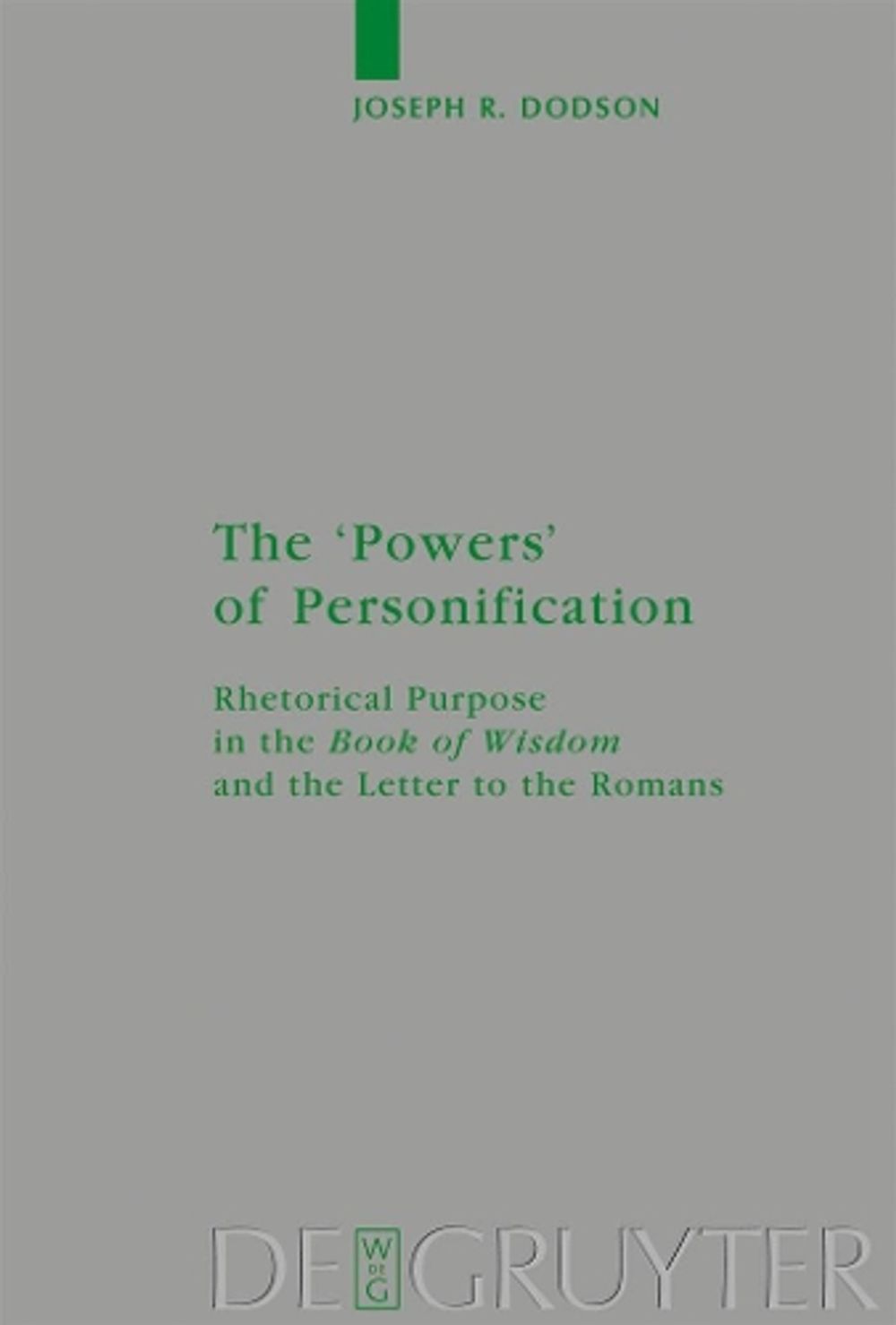 The Powers Of Personification Rhetorical Purpose In The Book Of 