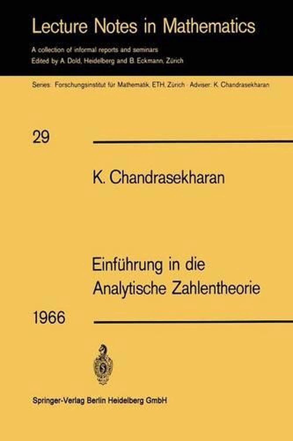 Einfuhrung in Die Analytische Zahlentheorie by Komaravolu