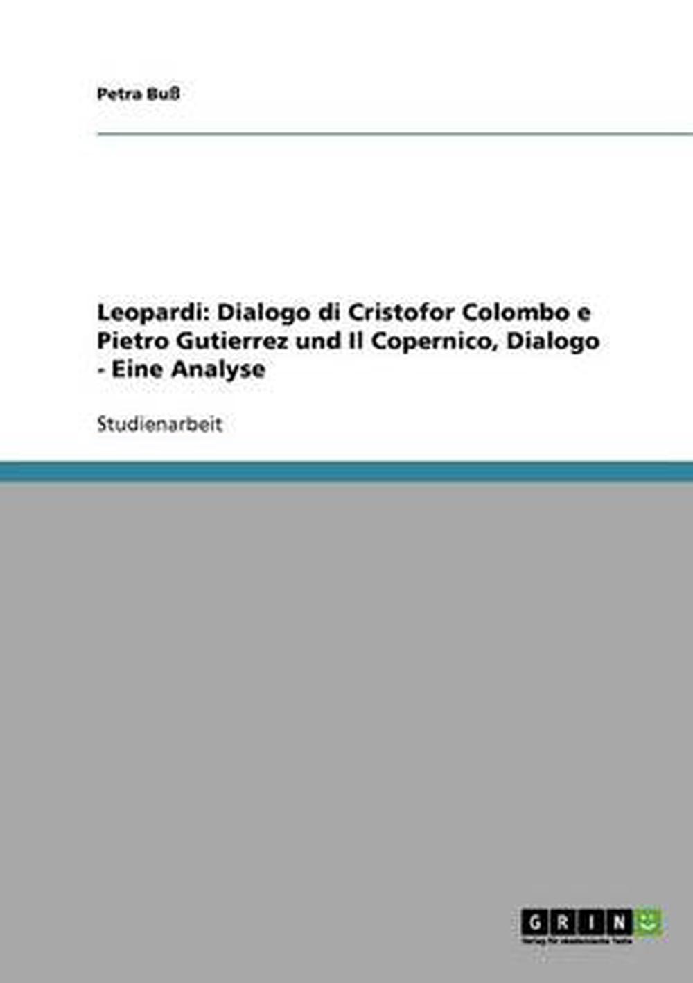 Dialogo Di Cristoforo Colombo E Di Pietro Gutierrez
