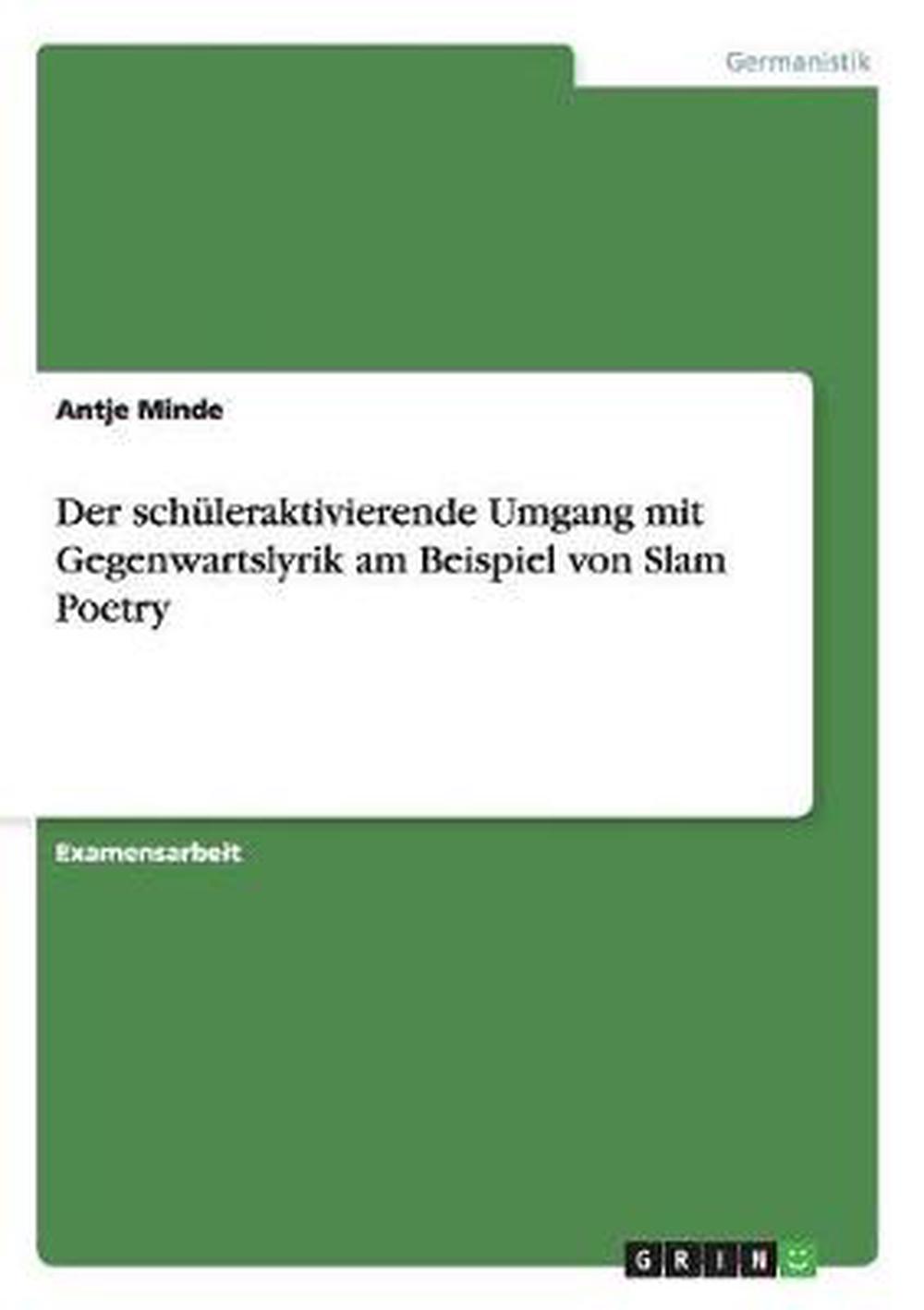 Schuleraktivierende Umgang Mit Gegenwartslyrik Am Beispiel ...