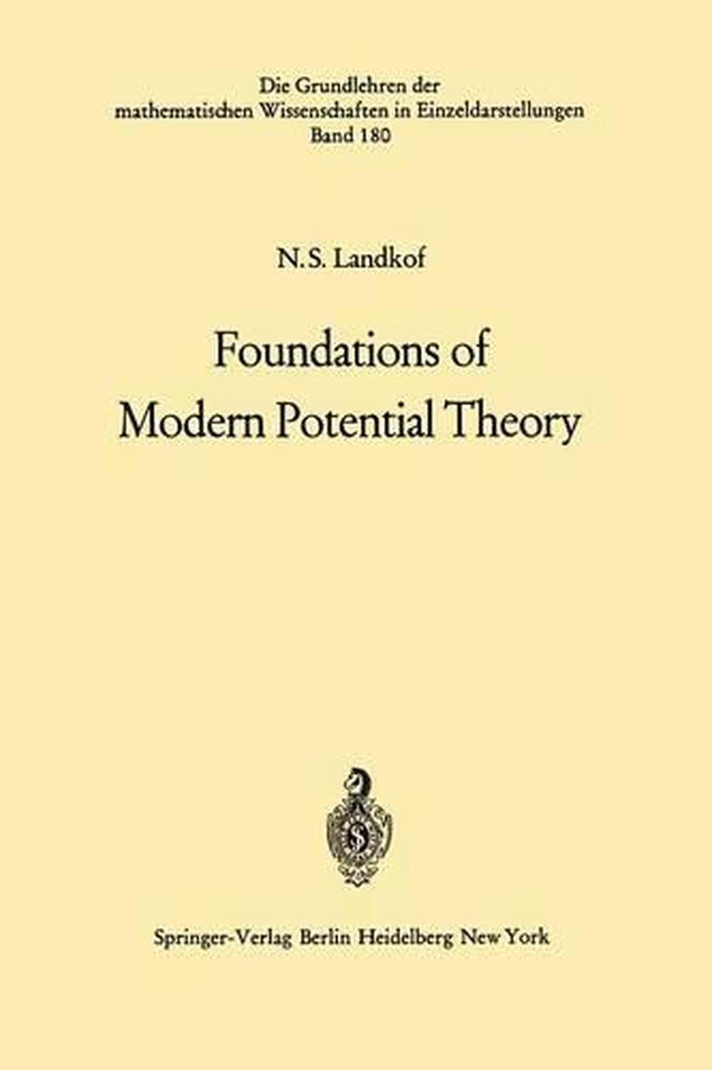 Details About Foundations Of Modern Potential Theory By Naum S Landkof English Paperback Bo - 