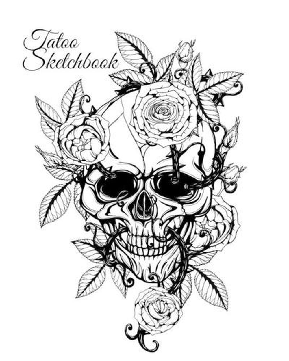 Tatoo Sketchbook: Gothic Tattoo Temporary Ideas Notebook - Blank Sketch