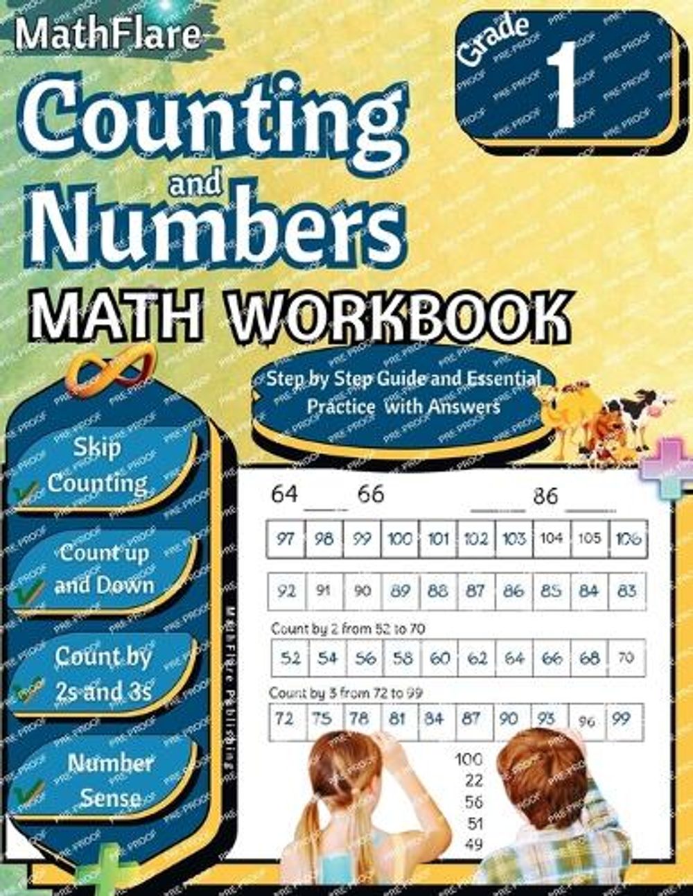 COUNTING AND NUMBERS Math Workbook 1st Grade: Skip Counting, Comparing ...