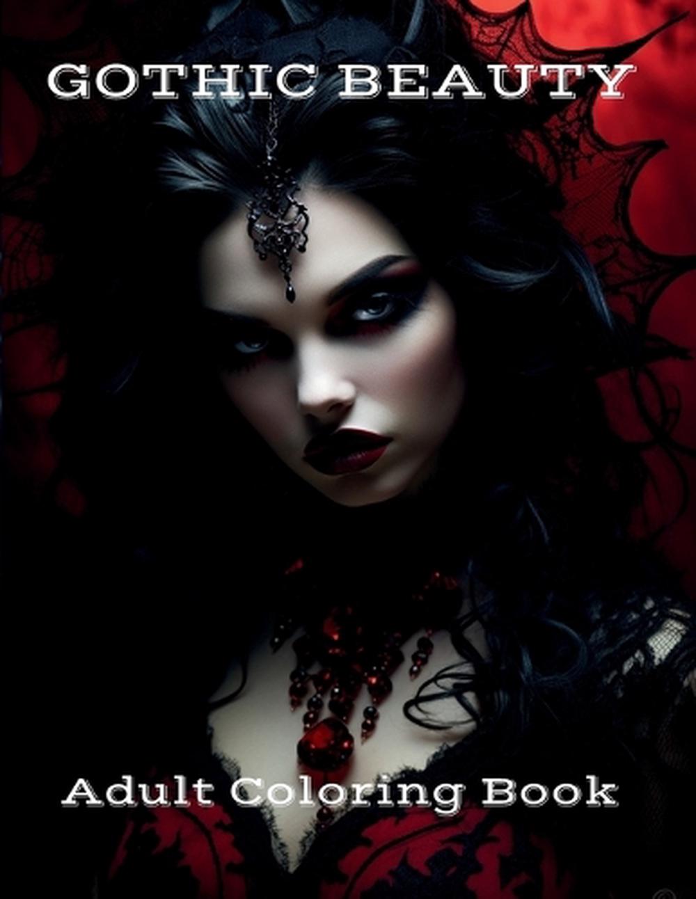 Gothic Beauty: Adult Coloring Book by Desmond Gahan Paperback Book - Foto 1 di 1